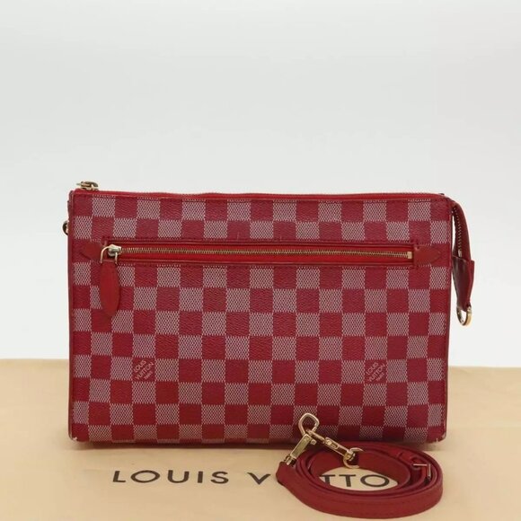 LOUIS VUITTON Damier Color Module Clutch Bag 2way Red - Picture 3 of 16
